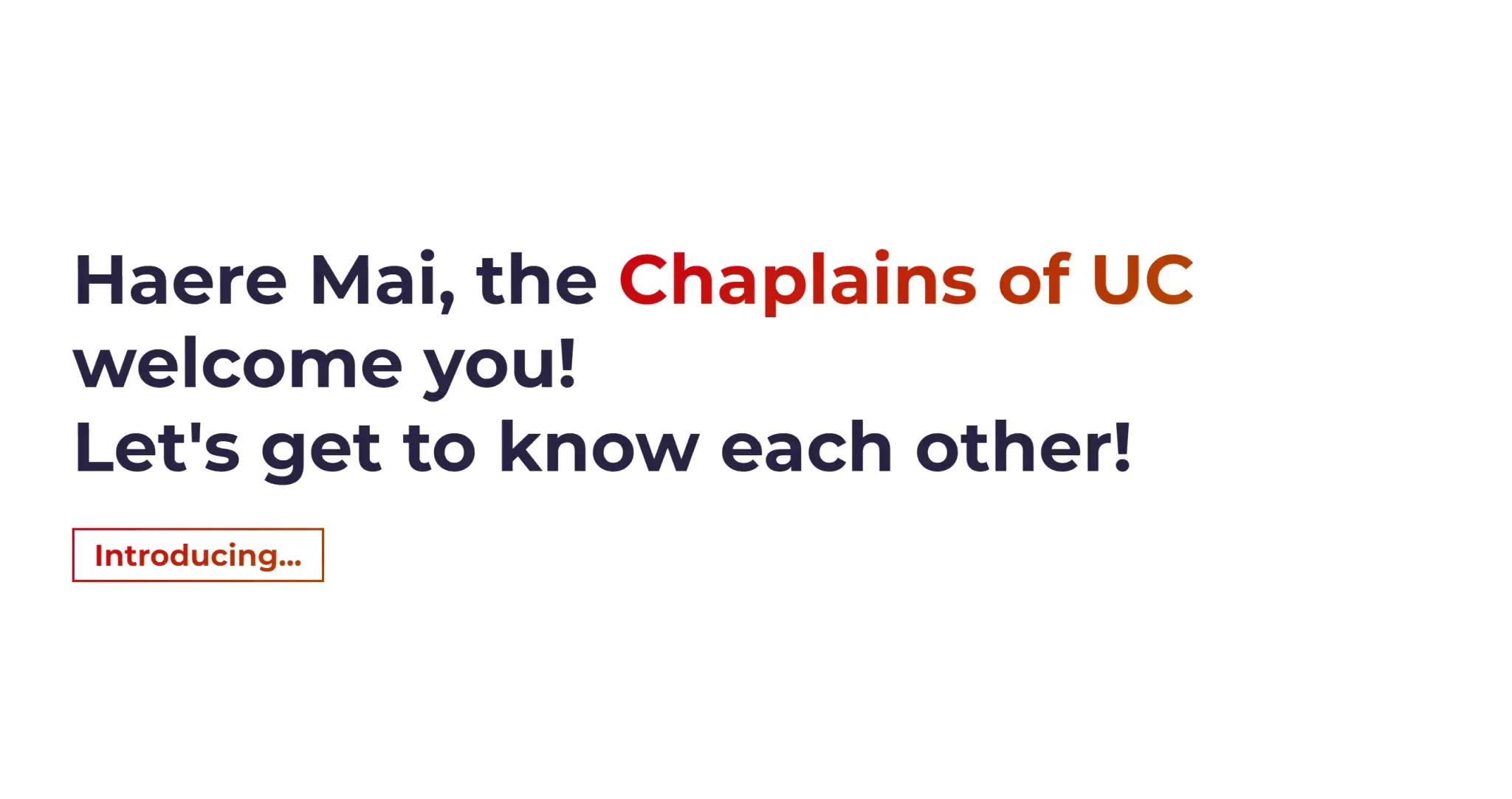 University Of Canterbury Chaplains